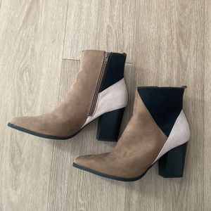 JUSTFAB ColorBlock Booties 9